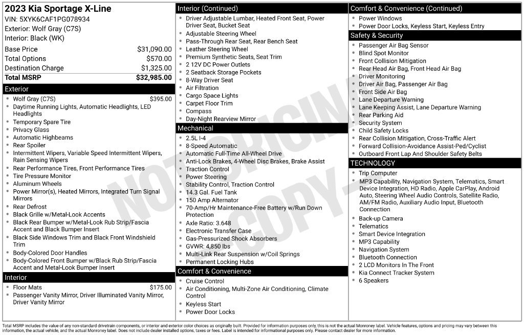 Certified 2023 Kia Sportage X-Line AWD/4WD image 37