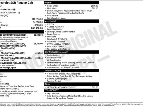 Used 2005 Chevrolet SSR w/ Preferred Equipment Group RWD image 7