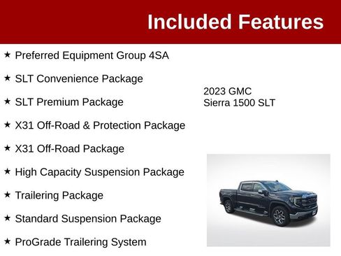 Used 2023 GMC Sierra 1500 SLT w/ SLT Premium Package AWD/4WD image 3