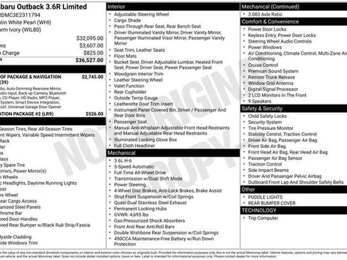 Used 2014 Subaru Outback 3.6R Limited image 13