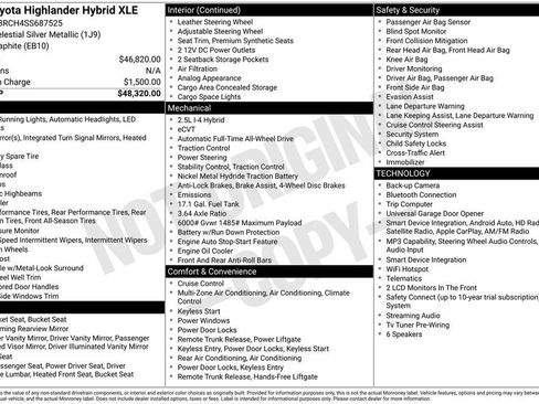 Used 2025 Toyota Highlander XLE AWD/4WD image 37