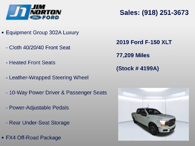 Used 2019 Ford F150 XLT w/ Equipment Group 302A Luxury AWD/4WD image 13