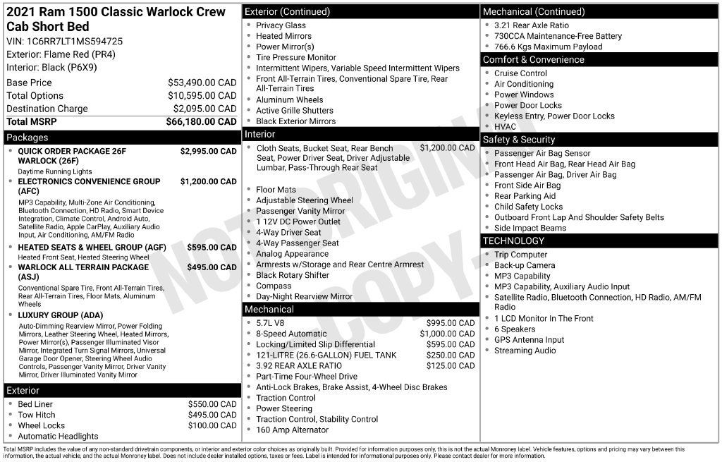 Used 2021 RAM 1500 Warlock AWD/4WD image 18