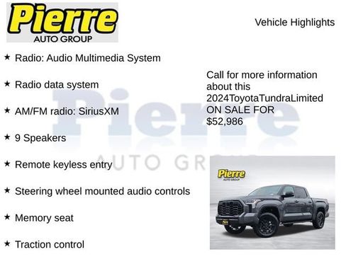 Used 2024 Toyota Tundra Limited w/ TRD Off-Road Package AWD/4WD image 7