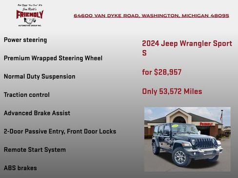 Used 2024 Jeep Wrangler Unlimited Sport AWD/4WD image 30