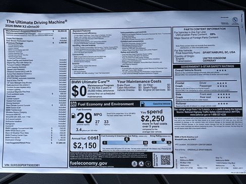 New 2026 BMW X3 xDrive30 w/ Premium Package image 38