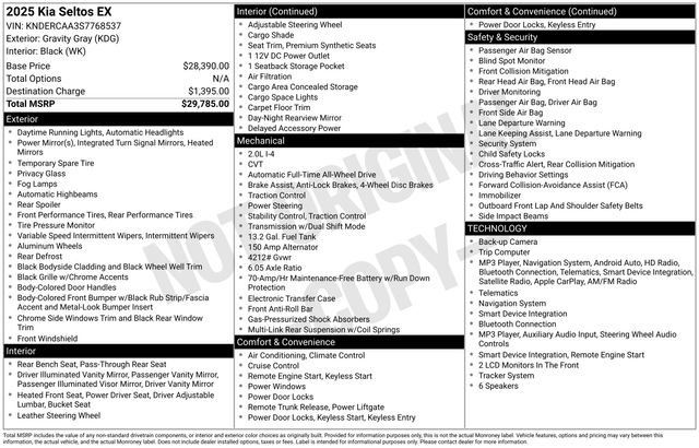 Certified 2025 Kia Seltos EX AWD/4WD image 25