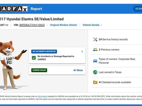 Used 2017 Hyundai Elantra SE w/ SE A/T Tech Package 03 image 10