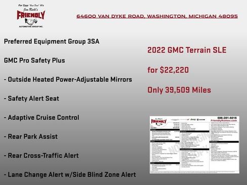 Used 2022 GMC Terrain SLE w/ Driver Convenience Package AWD/4WD image 3