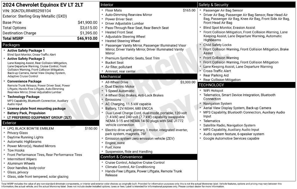 Used 2024 Chevrolet Equinox EV LT AWD/4WD image 30