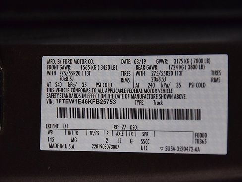 Used 2019 Ford F150 XLT w/ Equipment Group 302A Luxury image 16