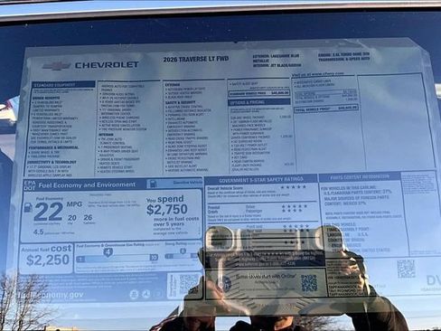 New 2026 Chevrolet Traverse LT w/ Sun and Wheel Package image 12