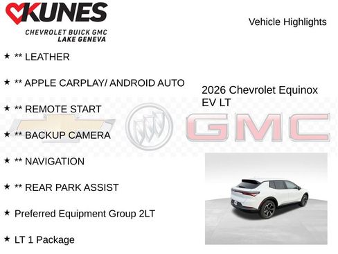New 2026 Chevrolet Equinox EV LT w/ LPO, All-Weather Mat Package image 2