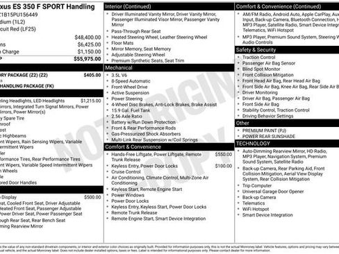 Used 2023 Lexus ES 350 F Sport w/ Accessory Package (Z2) image 7