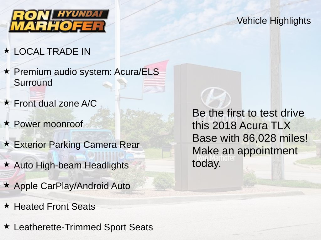 Used 2018 Acura TLX V6 SH-AWD image 2