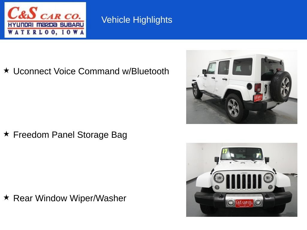Used 2017 Jeep Wrangler Unlimited Sahara w/ Connectivity Group AWD/4WD image 19