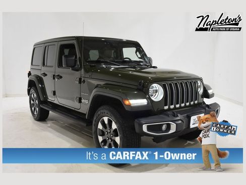 Used 2022 Jeep Wrangler Unlimited Sahara w/ LED Lighting Group AWD/4WD image 1
