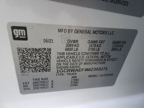 Used 2021 Chevrolet Silverado 1500 W/T w/ WT Fleet Convenience Package RWD image 44