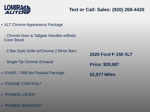 Used 2020 Ford F150 XLT w/ Equipment Group 302A Luxury AWD/4WD image 10