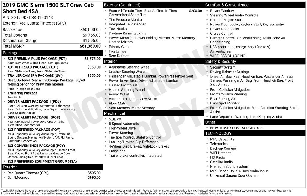 Certified 2019 GMC Sierra 1500 SLT w/ SLT Premium Plus Package AWD/4WD image 11