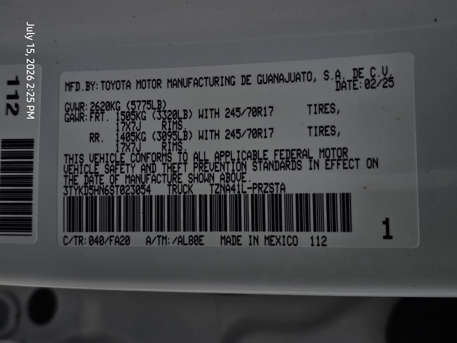 Used 2025 Toyota Tacoma SR RWD image 31