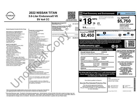 Used 2022 Nissan Titan SV w/ Accessory Utility Package image 6