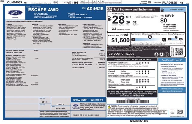 Used 2023 Ford Escape Active w/ Tech Pack #2 AWD/4WD image 5