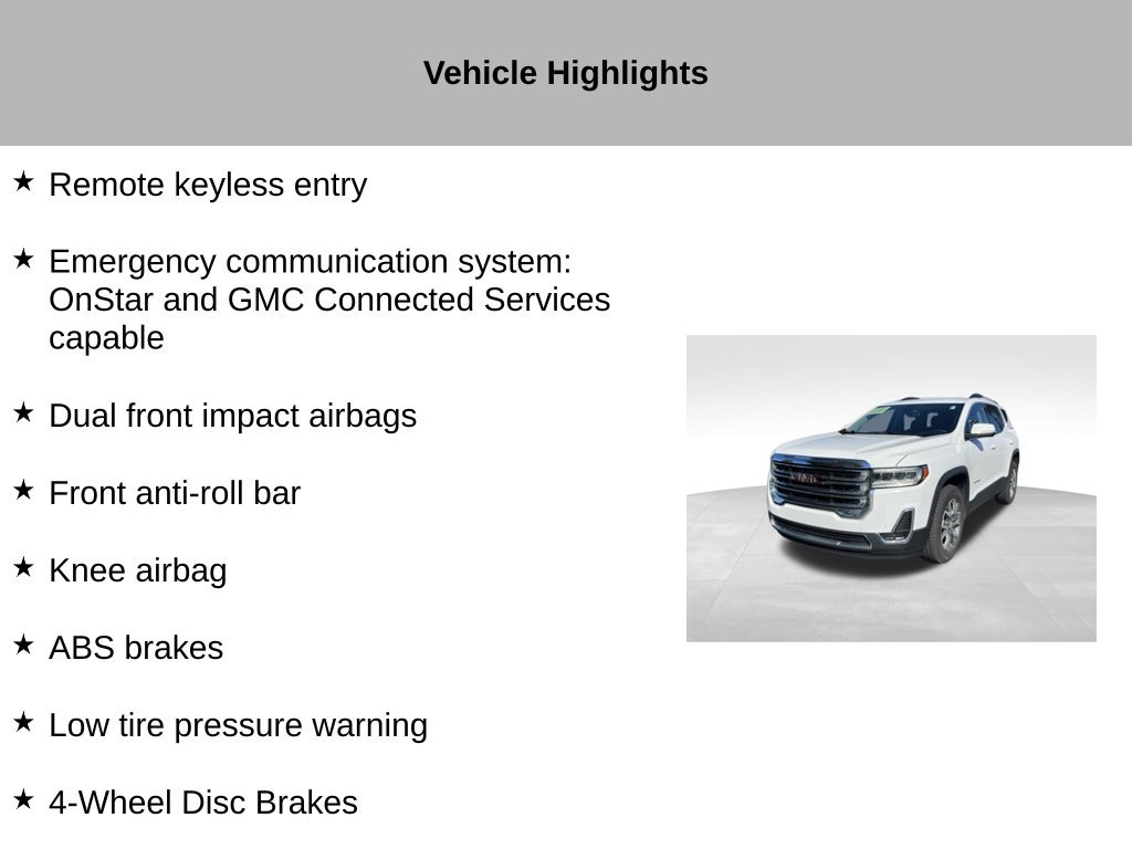 Used 2022 GMC Acadia SLE w/ Driver Convenience Package FWD image 45