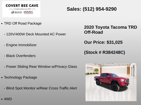 Used 2020 Toyota Tacoma TRD Off-Road w/ Technology Package AWD/4WD image 7