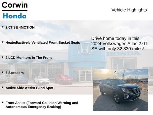 Used 2024 Volkswagen Atlas SE AWD/4WD image 6