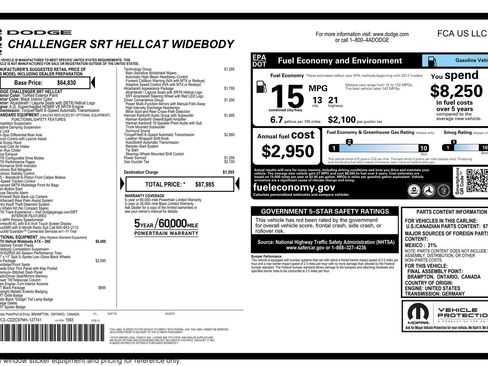 Used 2022 Dodge Challenger SRT Hellcat RWD image 2