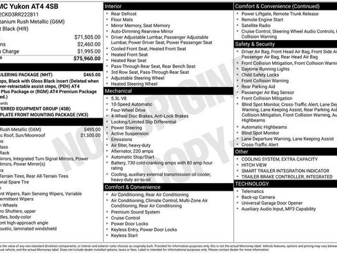 Used 2024 GMC Yukon AT4 w/ Max Trailering Package image 33