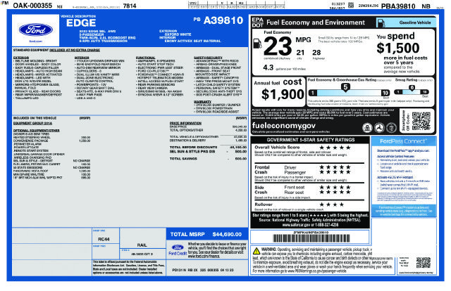 Certified 2023 Ford Edge SEL w/ Convenience Package AWD/4WD image 27