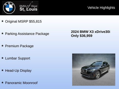 Used 2024 BMW X3 xDrive30i w/ Premium Package AWD/4WD image 8
