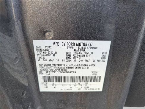 Used 2013 Ford F150 XLT w/ XLT Chrome Pkg AWD/4WD image 15