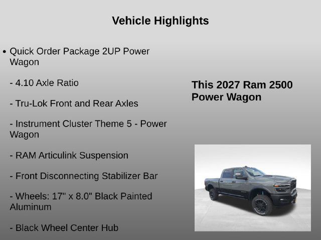 New 2027 RAM 2500 Power Wagon AWD/4WD image 29