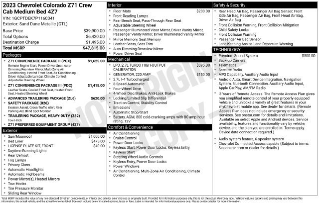 Used 2023 Chevrolet Colorado Z71 w/ Z71 Convenience Package 2 AWD/4WD image 20