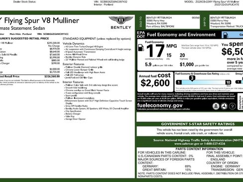 Used 2022 Bentley Flying Spur V8 AWD/4WD image 7