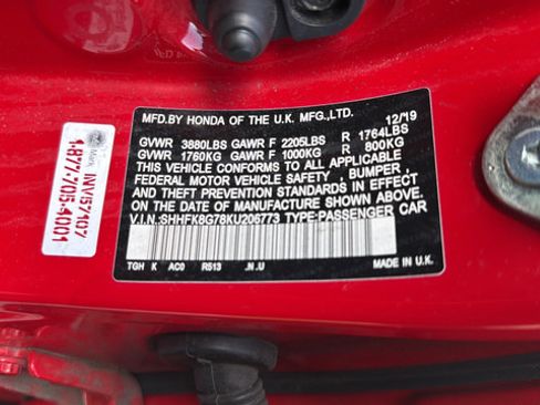Used 2019 Honda Civic Type R image 30