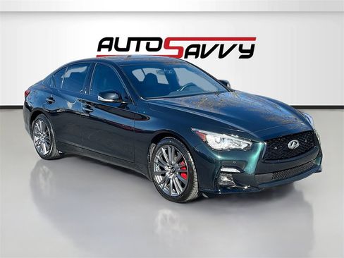 Used 2024 INFINITI Q50 Red Sport 400 w/ Black Opal Edition image 1