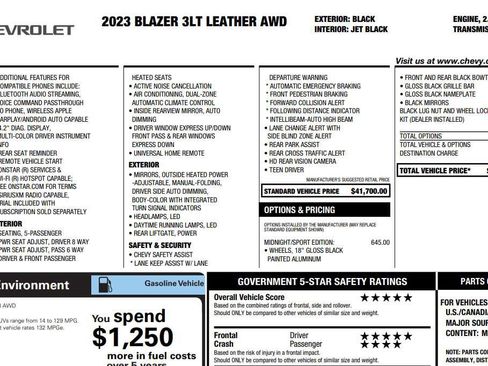 Used 2023 Chevrolet Blazer LT w/ Midnight/Sport Edition image 2