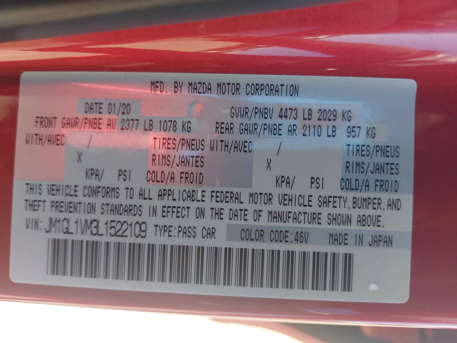 Used 2020 MAZDA MAZDA6 Touring FWD image 34
