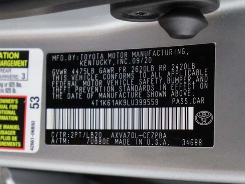 Used 2020 Toyota Camry XSE FWD image 50
