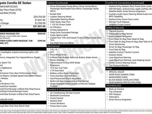Used 2025 Toyota Corolla SE w/ Convenience Package FWD image 2