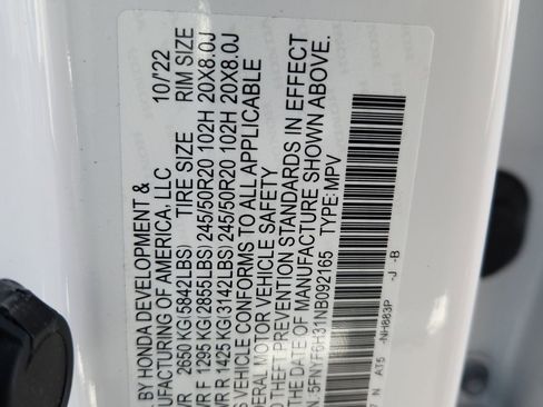 Used 2022 Honda Pilot Sport image 18