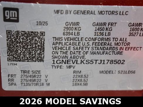 New 2026 Chevrolet Traverse RS w/ LPO, Floor Liner Package image 43