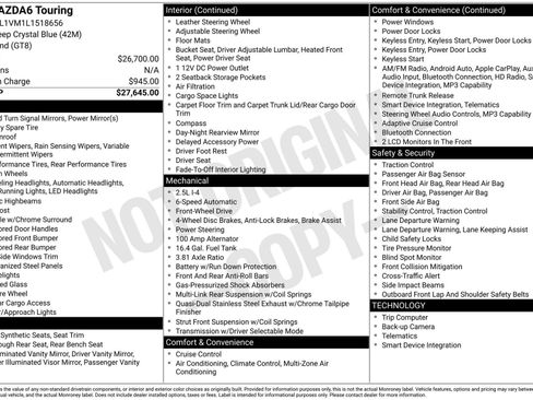 Used 2020 MAZDA MAZDA6 Touring image 40