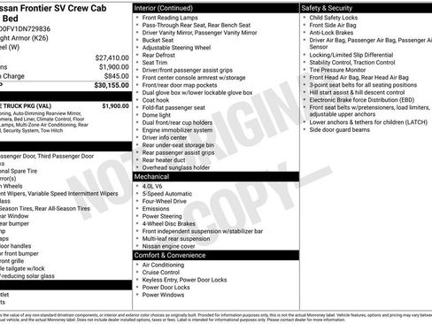 Used 2013 Nissan Frontier SV w/ SV Value Truck Pkg image 34