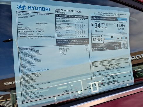 New 2026 Hyundai Elantra SEL Sport Premium image 11