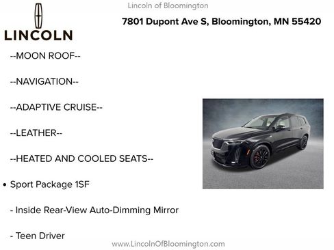 Used 2024 Cadillac XT6 Sport w/ LPO, Onyx Lite Package AWD/4WD image 5